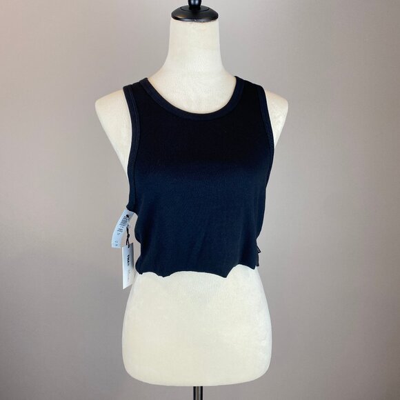 NWT TNA Cropped Tank Women's Size XL Black - Picture 3 of 14